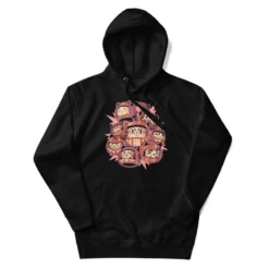 Japanese Style Hoodie - Daruma Cat