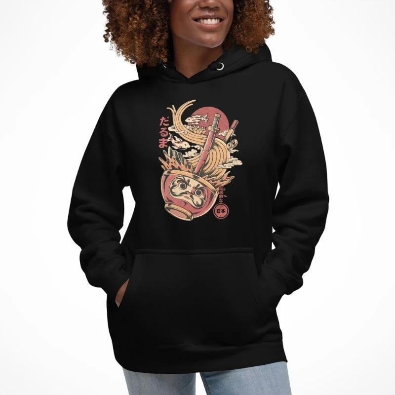 Japanese Hoodie - Daruma Ramen 4 Japanese Hoodie - Daruma Ramen - Image 4