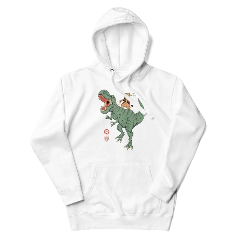 Japanese Hoodie - Neko T-Rex 1 Japanese Hoodie - Neko T-Rex