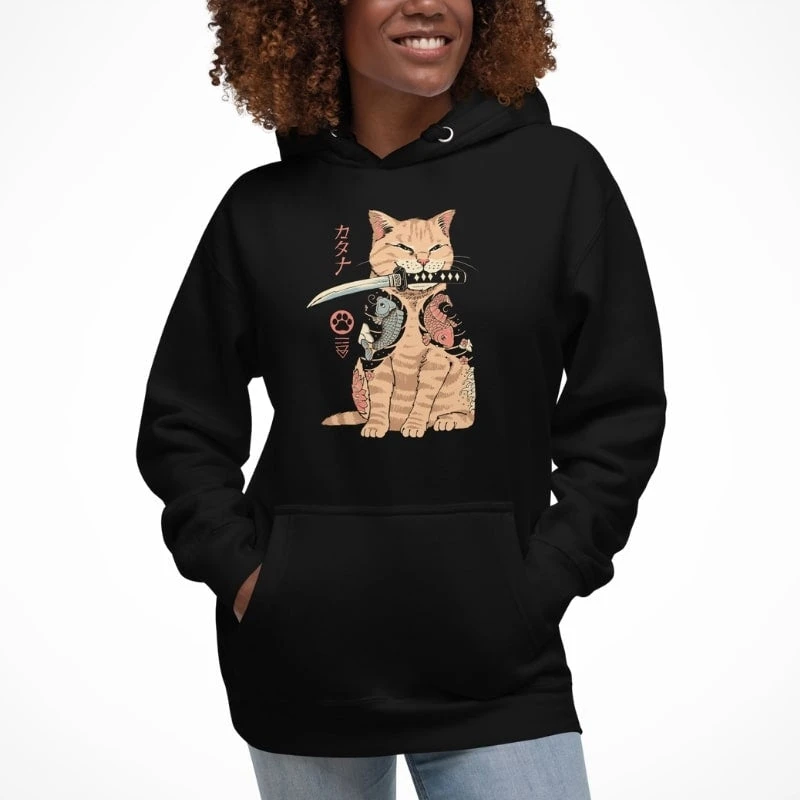 Japanese Hoodie - Neko Yakuza 2 Japanese Hoodie - Neko Yakuza - Image 2