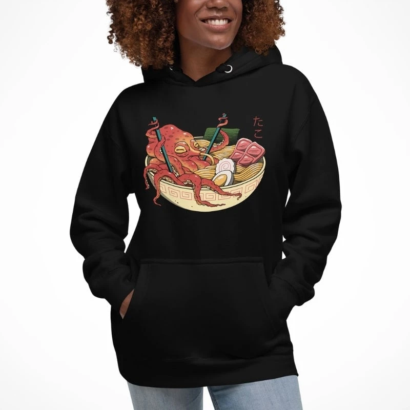 Japanese Hoodie - Octopus Ramen 4 Japanese Hoodie - Octopus Ramen - Image 4