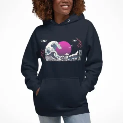 Japanese Hoodie - Purple Wave -Nippon Life Market sweat japonais purple wave 344