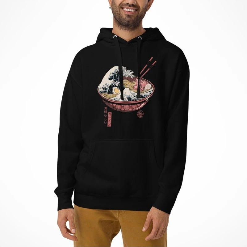 Japanese Hoodie - Ramen Kanagawa 3 Japanese Hoodie - Ramen Kanagawa - Image 3