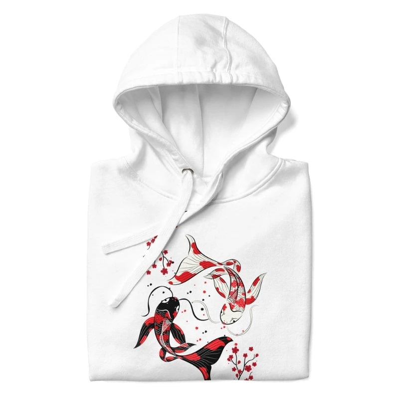 Japanese Hoodie - Sakura Koi 1 Japanese Hoodie - Sakura Koi