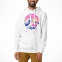 Japanese Hoodie - The Great Vapor Wave -Nippon Life Market sweat japonais the great vapor wave 175