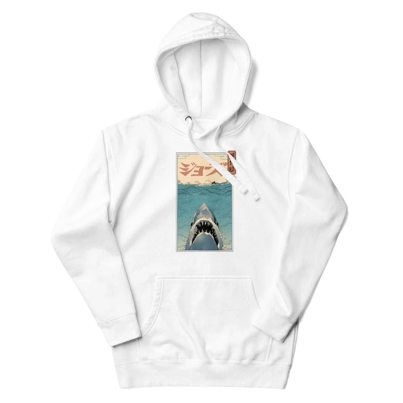 Japanese Hoodie - Ukiyo-e Shark Attack 1 Japanese Hoodie - Ukiyo-e Shark Attack