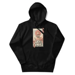 Japanese Hoodie - Ukiyo-e Neko Killer -Nippon Life Market sweat japonais ukiyo e neko assassin s noir 429