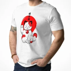 Lucky Cat T-Shirt 6 Lucky Cat T-Shirt -Nippon Life Market t shirt chat japonais porte bonheur 678
