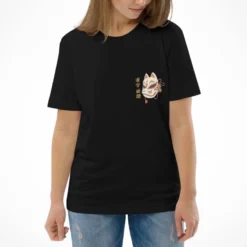 Japanese Tee Shirt - Samurai Cat -Nippon Life Market t shirt japonais chat samourai 766