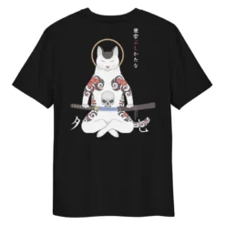 Japanese Tee Shirt - Samurai Cat
