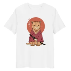 Japanese Tee Shirt - Neko Battôsaï -Nippon Life Market t shirt japonais neko battosai s blanc 282