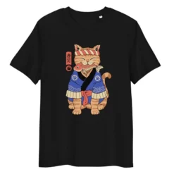 Japanese Tee Shirt - Neko Sushi Master