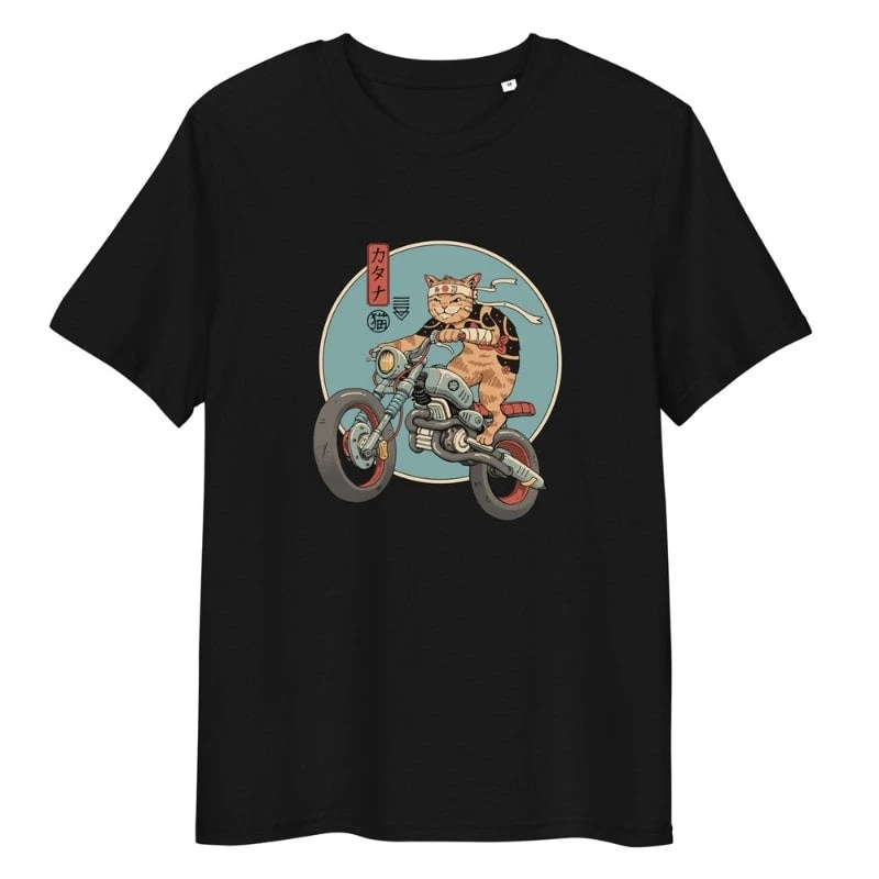 Japanese Tee Shirt - Neko Rider 3 Japanese Tee Shirt - Neko Rider - Image 3