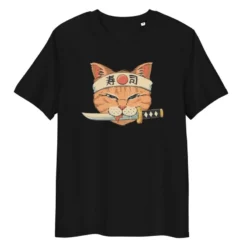 Japanese Tee Shirt - Neko Sushi Katana