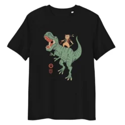Japanese Tee Shirt - Neko T-Rex -Nippon Life Market t shirt japonais neko t rex s noir 977