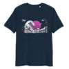 Japanese Tee Shirt - Purple Wave