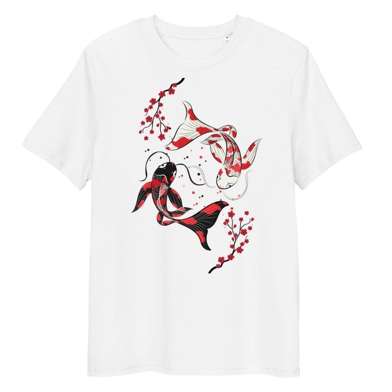 Japanese Tee Shirt - Sakura Koi 1 Japanese Tee Shirt - Sakura Koi