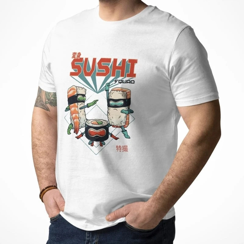 Japanese Tee Shirt - Sushi Squad 3 Japanese Tee Shirt - Sushi Squad - Image 3