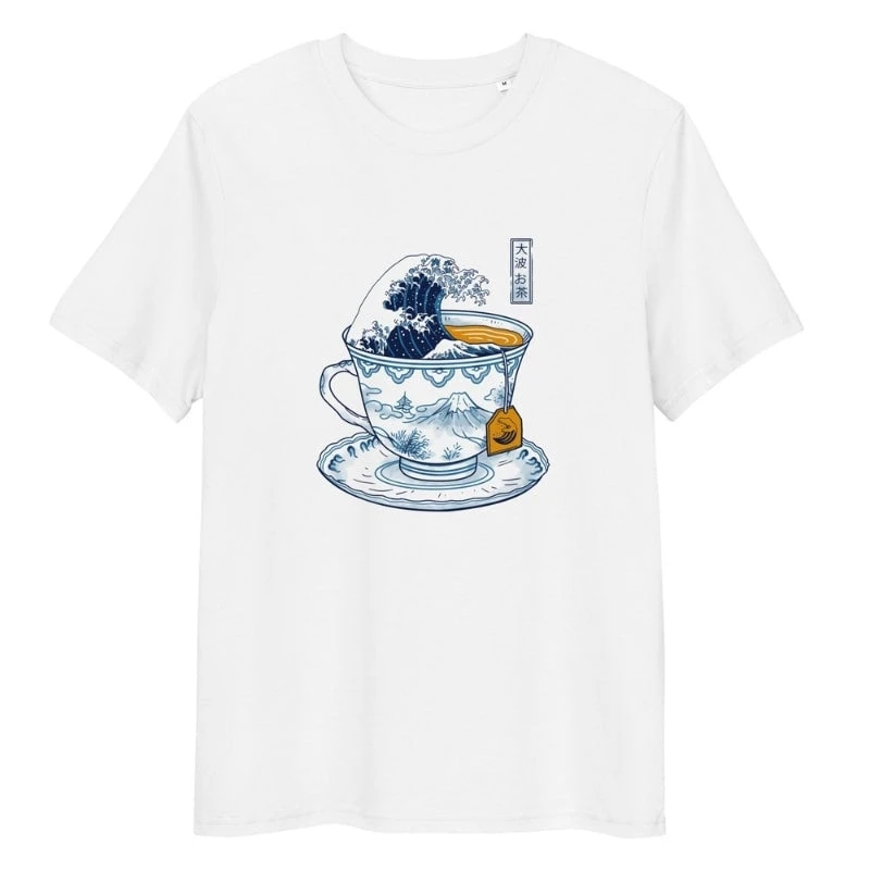 Japanese Tee Shirt - The Great Tea Off Kanagawa 1 Japanese Tee Shirt - The Great Tea Off Kanagawa