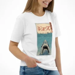 Japanese Tee Shirt - Ukiyo-e Shark Attack -Nippon Life Market t shirt japonais ukiyo e attaque de requin 260