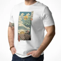 Japanese Tee Shirt - Ukiyo-e Forest Rangers -Nippon Life Market t shirt japonais ukiyo e gardiens de la foret 841