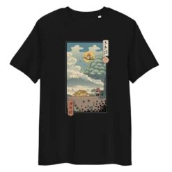 Japanese Tee Shirt - Ukiyo-e Forest Rangers -Nippon Life Market t shirt japonais ukiyo e gardiens de la foret s noir 434