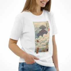 Japanese Tee Shirt - Ukiyo-e Laputa -Nippon Life Market t shirt japonais ukiyo e laputa 564
