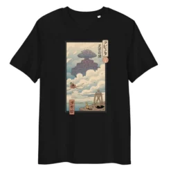 Japanese Tee Shirt - Ukiyo-e Laputa -Nippon Life Market t shirt japonais ukiyo e laputa s noir 953