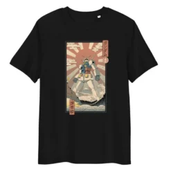 Japanese Tee Shirt - Ukiyo-e Mecha & Fuji 9 Japanese Tee Shirt - Ukiyo-e Mecha & Fuji -Nippon Life Market t shirt japonais ukiyo e mecha fuji s noir 650