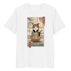 Japanese Tee Shirt - Ukiyo-e Neko Ramen