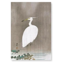 Japanese Artwork White Egret