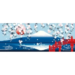 Japanese Tenugui – Fuji Sakura