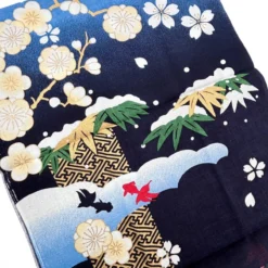 Japanese Tenugui - Four Seasons -Nippon Life Market tenugui japonais quatre saisons 605