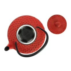 Iwachu Cast Iron Teapot - Red - 12 Fl Oz -Nippon Life Market theiere japonaise fonte iwachu rouge 350 ml 439