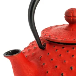Iwachu Cast Iron Teapot - Red - 12 Fl Oz -Nippon Life Market theiere japonaise fonte iwachu rouge 350 ml 762