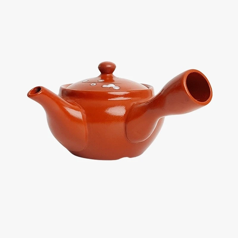 Japanese Ceramic Teapot - Red Kyusu 5 Japanese Ceramic Teapot - Red Kyusu - Image 5