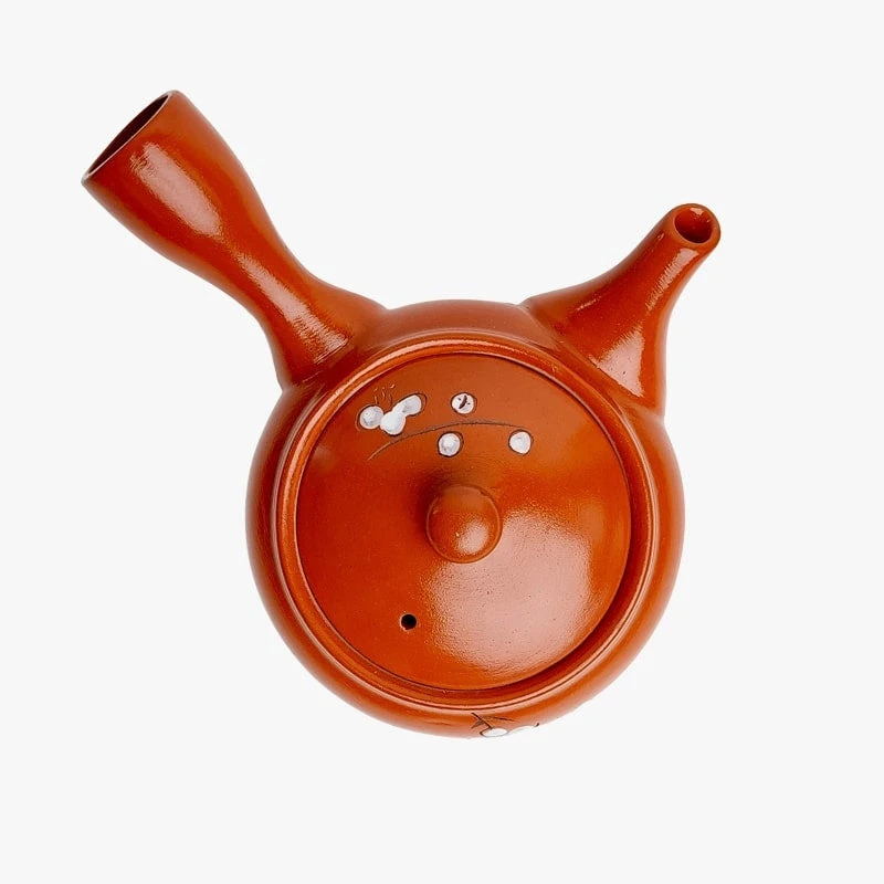 Japanese Ceramic Teapot - Red Kyusu 2 Japanese Ceramic Teapot - Red Kyusu - Image 2