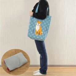 Japanese Tote Bag – Blue Shiba Shippo 12 Japanese Tote Bag – Blue Shiba Shippo -Nippon Life Market tote bag bleu shiba shippo 439