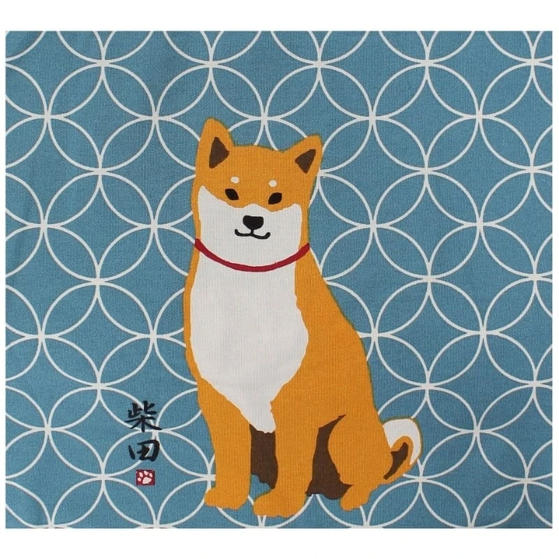 Japanese Tote Bag – Blue Shiba Shippo 3 Japanese Tote Bag – Blue Shiba Shippo - Image 3
