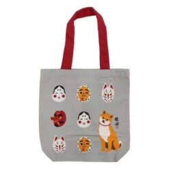 Japanese Tote Bag – Grey Omote To Shiba