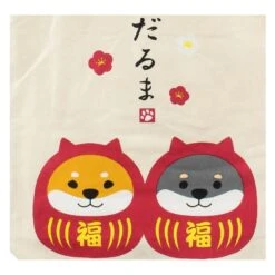 Japanese Tote Bag – Ivory Shiba Daruma -Nippon Life Market tote bag ivoire shiba daruma 531