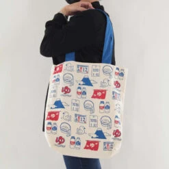 Japanese Design Tote Bag -Nippon Life Market tote bag motif japonais 778