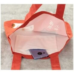 Japanese Tote Bag – Red Maneki Neko Shōfuku -Nippon Life Market tote bag rouge maneki neko shofuku 589