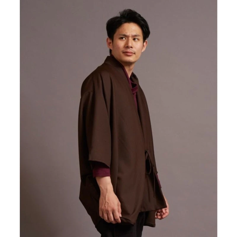 Brown Kimono Jacket Men 3 Brown Kimono Jacket Men - Image 3