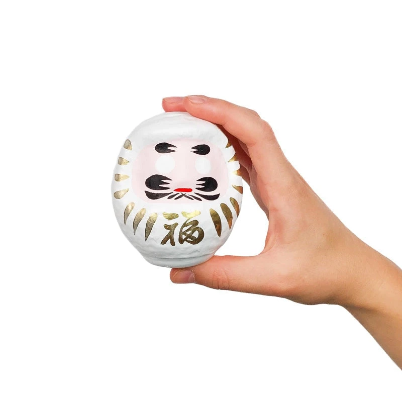 White Japanese Daruma Doll 3 White Japanese Daruma Doll - Image 3