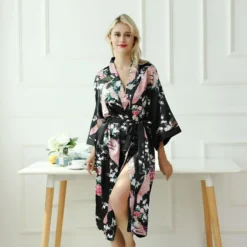 Women's Kimono Pajamas - Black