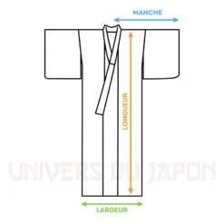 Striped Yukata - Black -Nippon Life Market yukata japonais raye noir 218