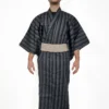 Striped Yukata - Black
