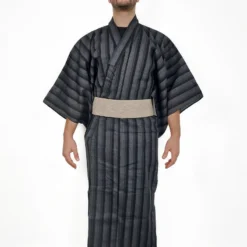 Striped Yukata - Black