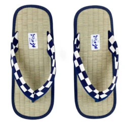 Zori Flip Flops - Checkered Pattern